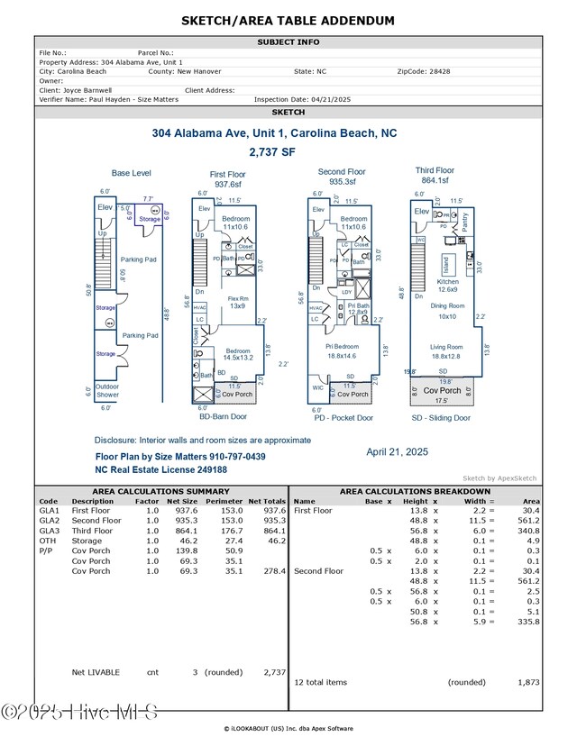 304 Alabama Ave Unit 2, Carolina Beach, NC 28428 - floor plan