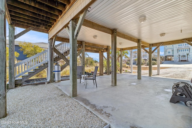 view of patio / terrace with stairs