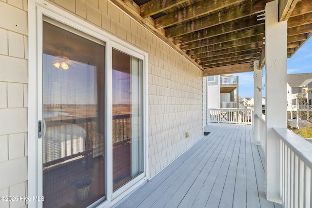 view of wooden terrace