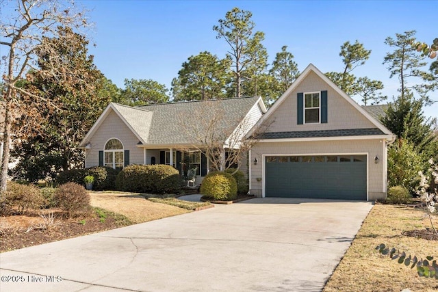 view of front of property with concrete driveway