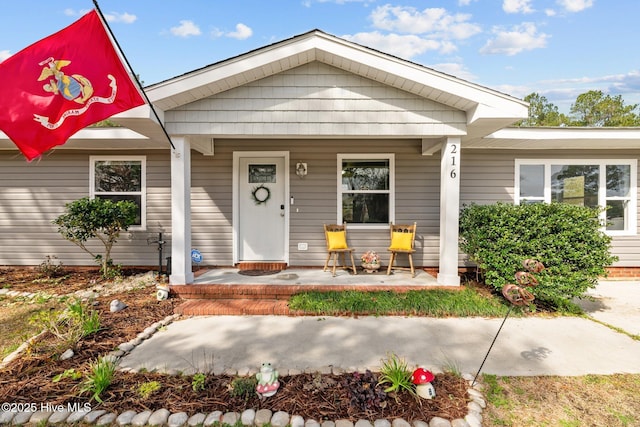 view of front of house featuring a porch