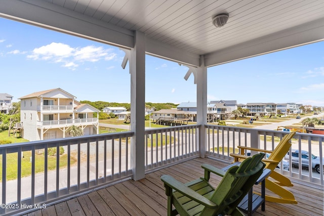 deck featuring a residential view