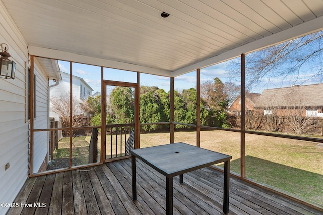 view of sunroom