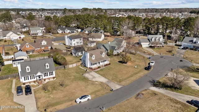 drone / aerial view featuring a residential view