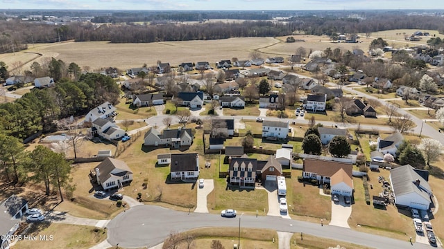 aerial view with a residential view