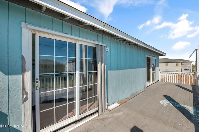 view of patio featuring a wooden deck