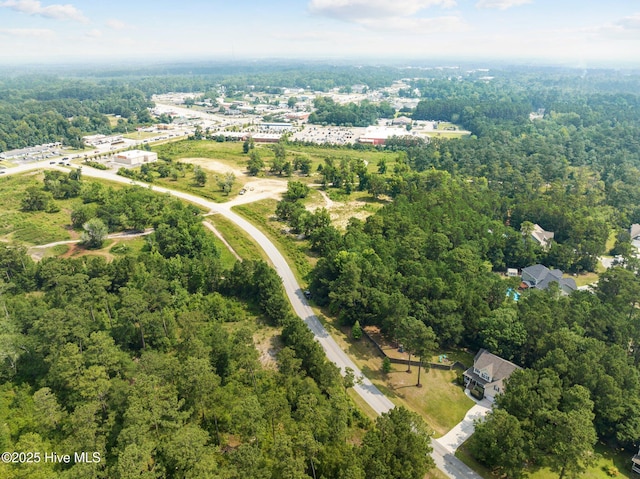 bird's eye view with a forest view