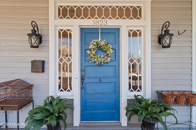 view of doorway to property