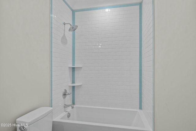 full bath featuring toilet and bathtub / shower combination