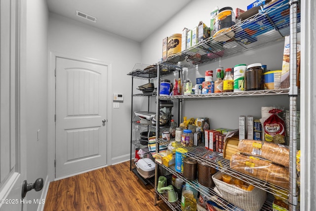 pantry featuring visible vents