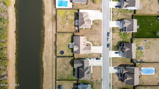 drone / aerial view with a residential view