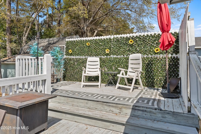 view of wooden deck
