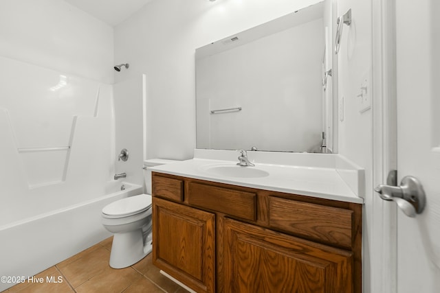 1012 Lake Norman Ln, Leland, NC 28451 - full bathroom with tub / shower combination, tile patterned flooring, vanity, and toilet