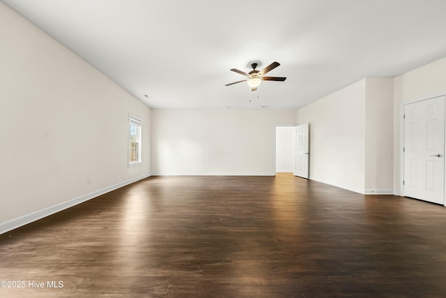 1012 Lake Norman Ln, Leland, NC 28451 - unfurnished room with baseboards, wood finished floors, and ceiling fan