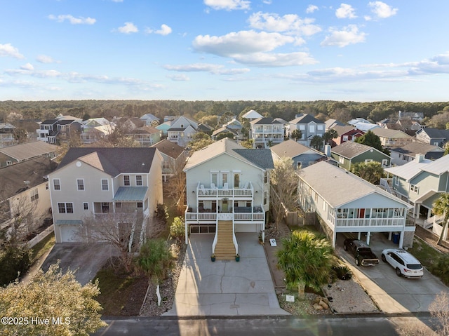 bird's eye view featuring a residential view