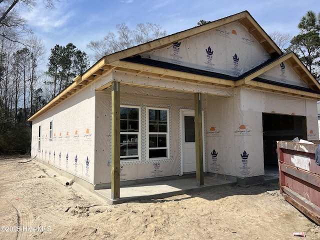 property under construction with a garage