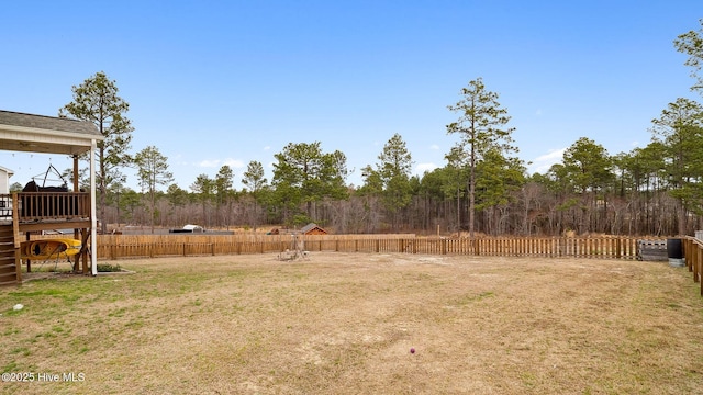 view of yard with fence private yard