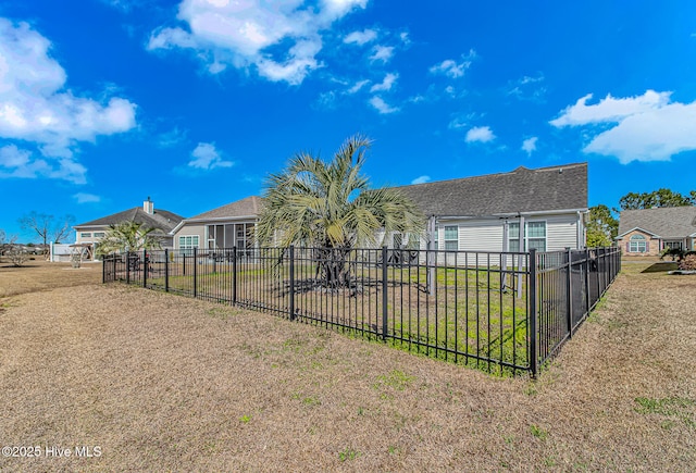 exterior space featuring fence