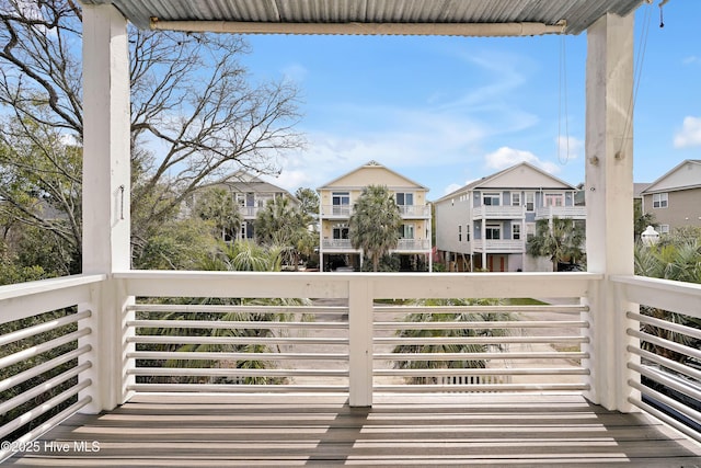 balcony featuring a residential view