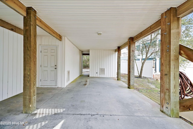 view of patio / terrace with visible vents and fence