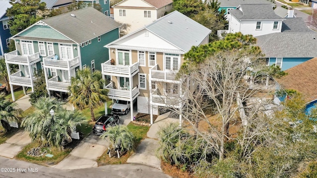 drone / aerial view with a residential view