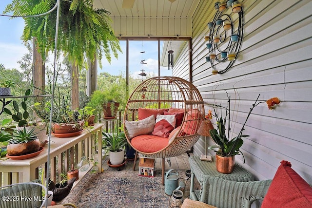 view of sunroom