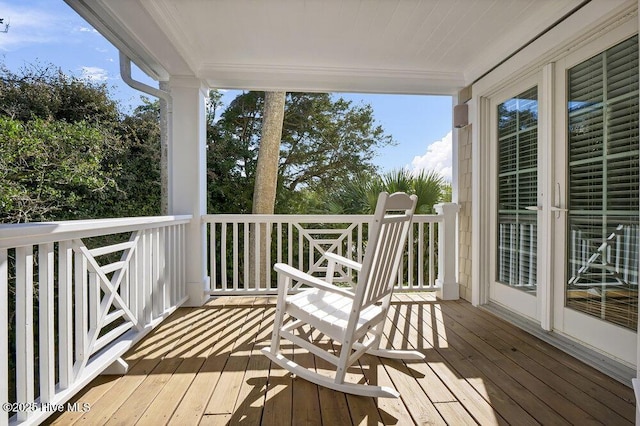 view of wooden terrace