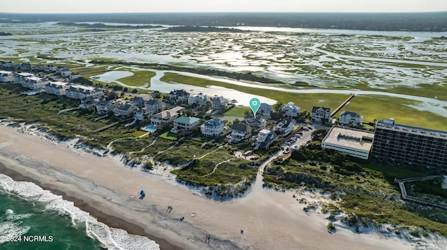 2628 N Lumina Ave, Wrightsville Beach, NC 28480 - aerial overview of property's location with a large body of water