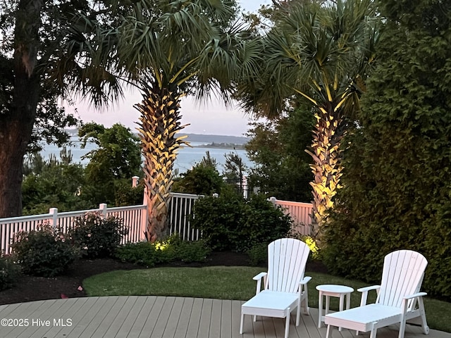 8904 Sound View Ct, Emerald Isle, NC 28594 - wooden deck featuring a water view