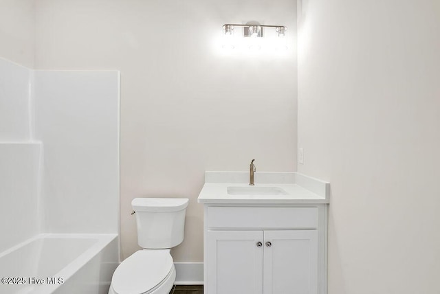 1340 Trisail Ter, Wilmington, NC 28412 - full bathroom with toilet, vanity, and bathing tub / shower combination