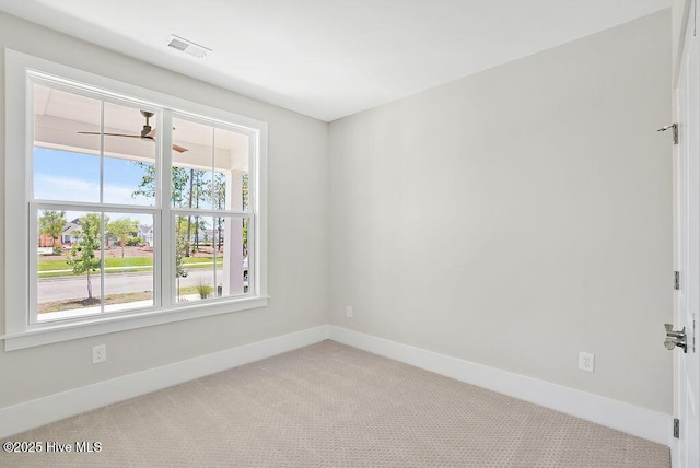 1340 Trisail Ter, Wilmington, NC 28412 - carpeted empty room featuring a ceiling fan and baseboards