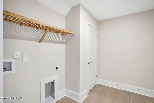 1340 Trisail Ter, Wilmington, NC 28412 - laundry room with hookup for an electric dryer, washer hookup, and baseboards