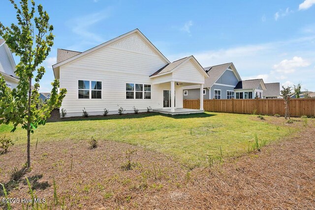 1340 Trisail Ter, Wilmington, NC 28412 - rear view of property with a patio area