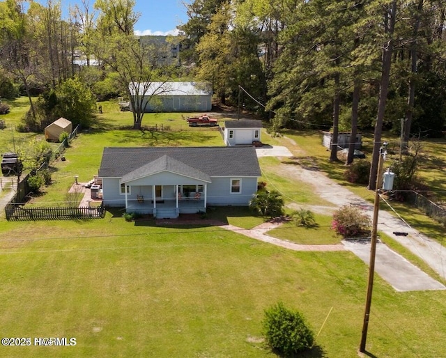 birds eye view of property