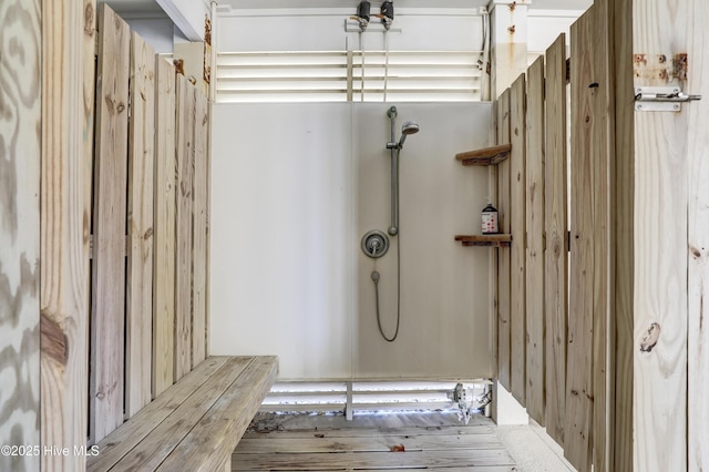 bathroom with walk in shower