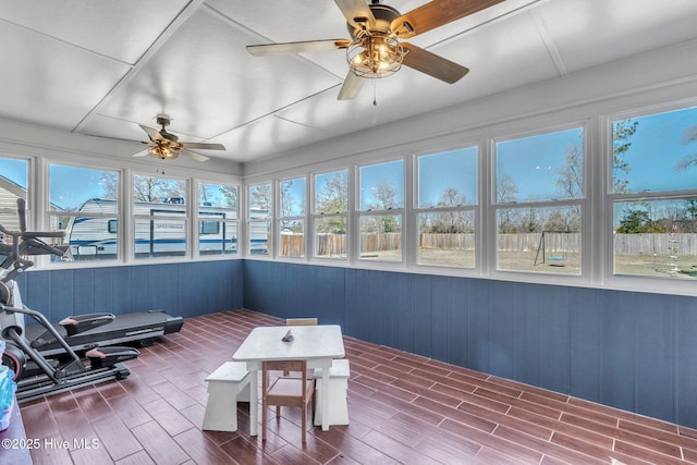 view of sunroom / solarium