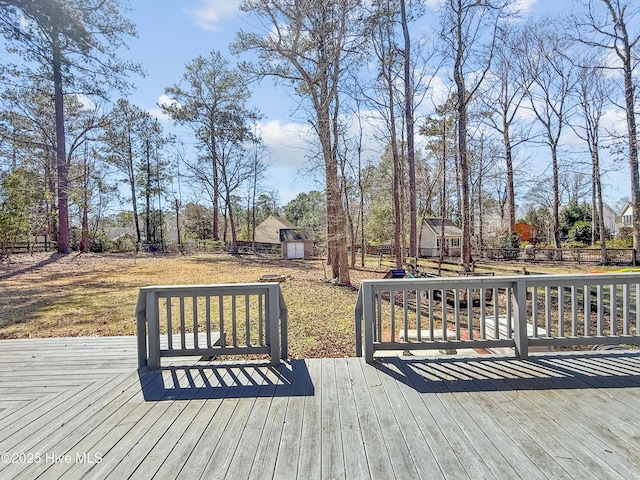 wooden terrace with fence