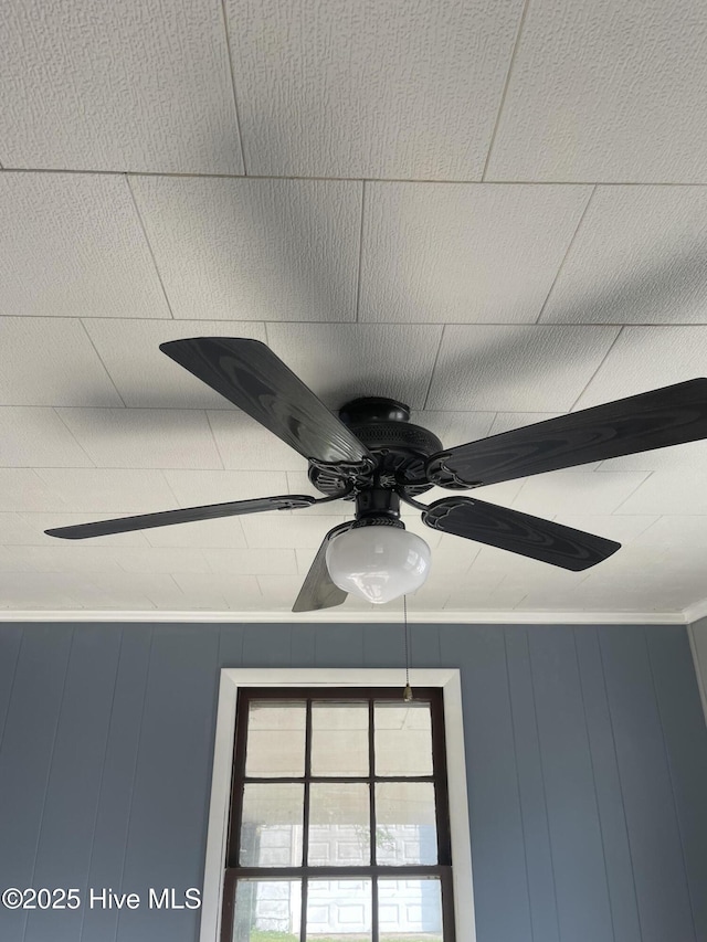 details featuring a ceiling fan