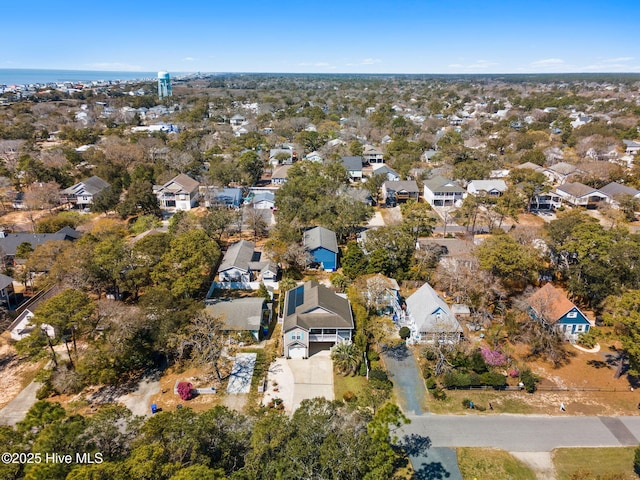 bird's eye view with a residential view