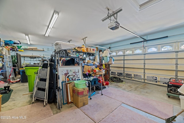 garage featuring a garage door opener