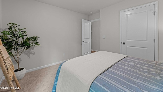 bedroom featuring baseboards and carpet floors