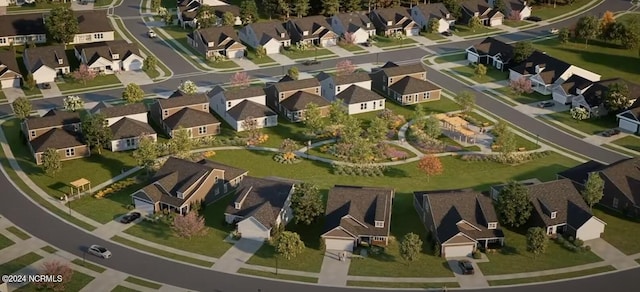 birds eye view of property featuring a residential view