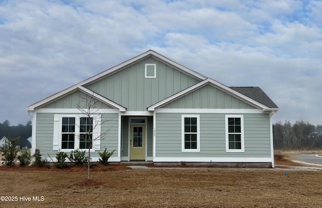 view of front of house featuring board and batten siding