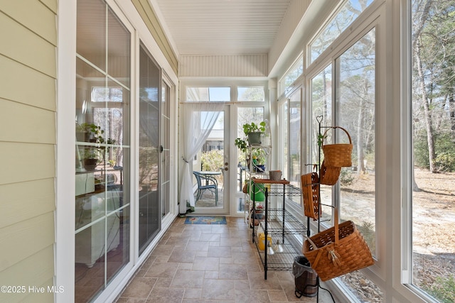 view of sunroom