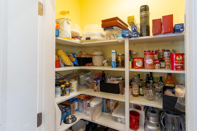 view of pantry