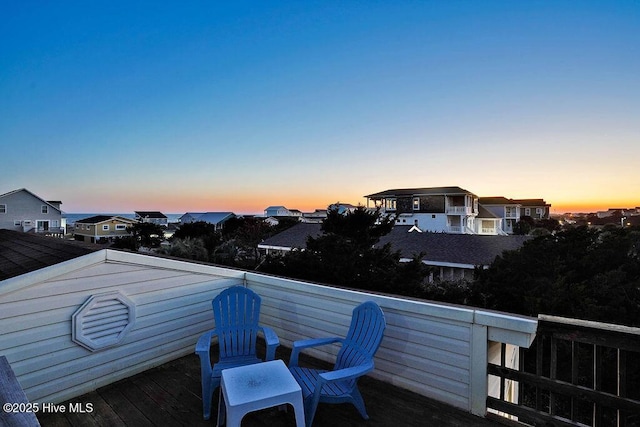 view of deck at dusk