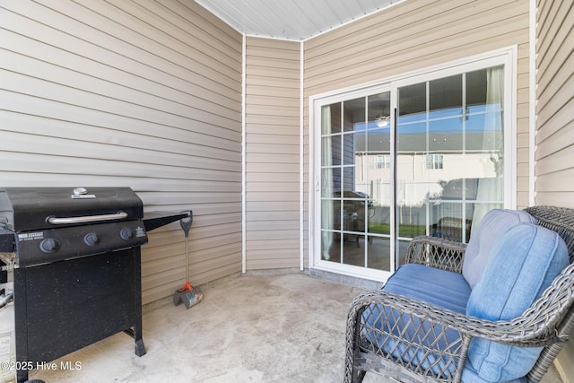 view of patio featuring grilling area