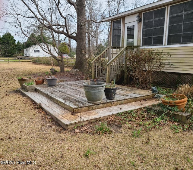 view of wooden deck