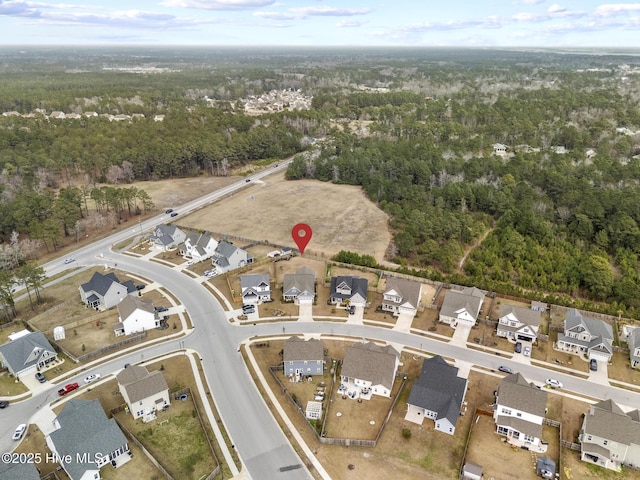 bird's eye view with a residential view