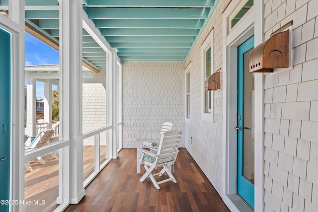 view of sunroom